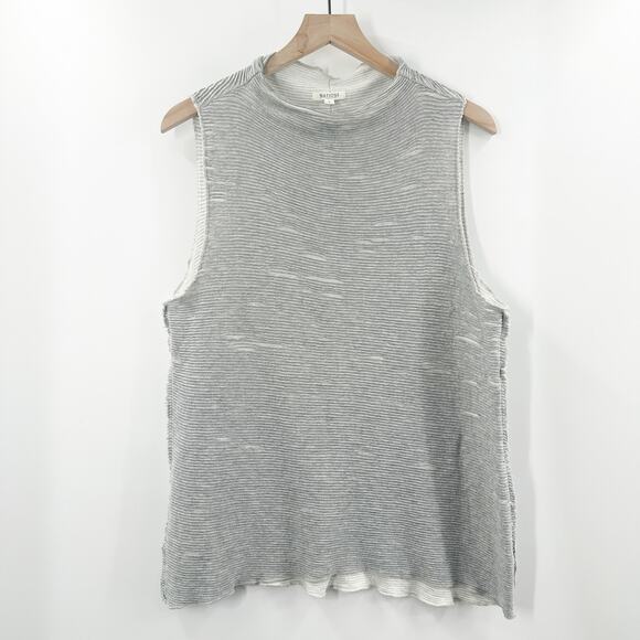 Nation LTD Sleeveless Pleated Structural Tunic tank in Gray Size Large‎ - Picture 1 of 7